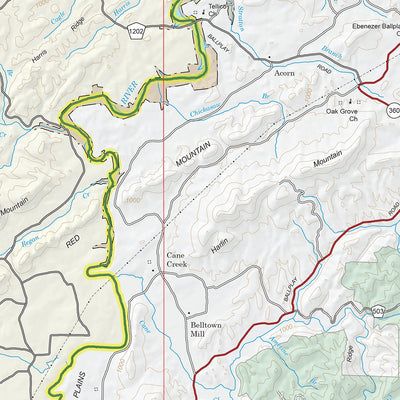 US Forest Service R8 Cherokee National Forest, Tellico District, Forest Visitor Map, FVM digital map