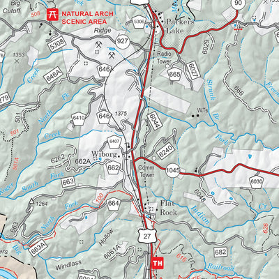 US Forest Service R8 Daniel Boone National Forest Stearns Ranger District, Forest Visitor Map digital map