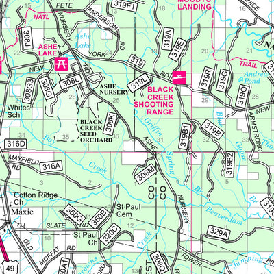 US Forest Service R8 De Soto National Forest, Forest Visitor Map digital map
