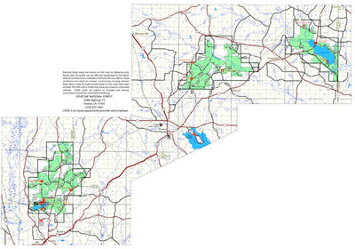 US Forest Service R8 Kisatchie National Forest, Caney District, Forest Visitor Map digital map
