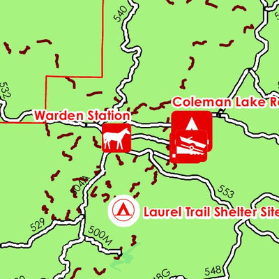 US Forest Service R8 Talladega National Forest, Shoal Creek Ranger District Recreation Map digital map