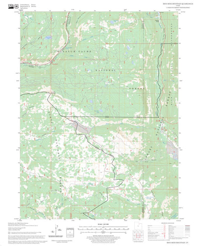 US Forest Service - Topo Iron Mine Mountain, UT digital map