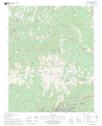 US Forest Service - Topo Kaiser Peak, CA digital map