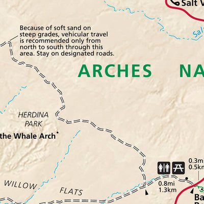 US National Park Service Arches National Park digital map