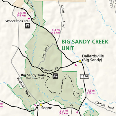 US National Park Service Big Thicket National Preserve digital map