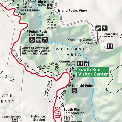 US National Park Service Black Canyon of the Gunnison National Park digital map