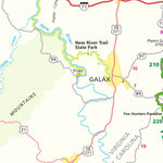 US National Park Service Blue Ridge Parkway digital map