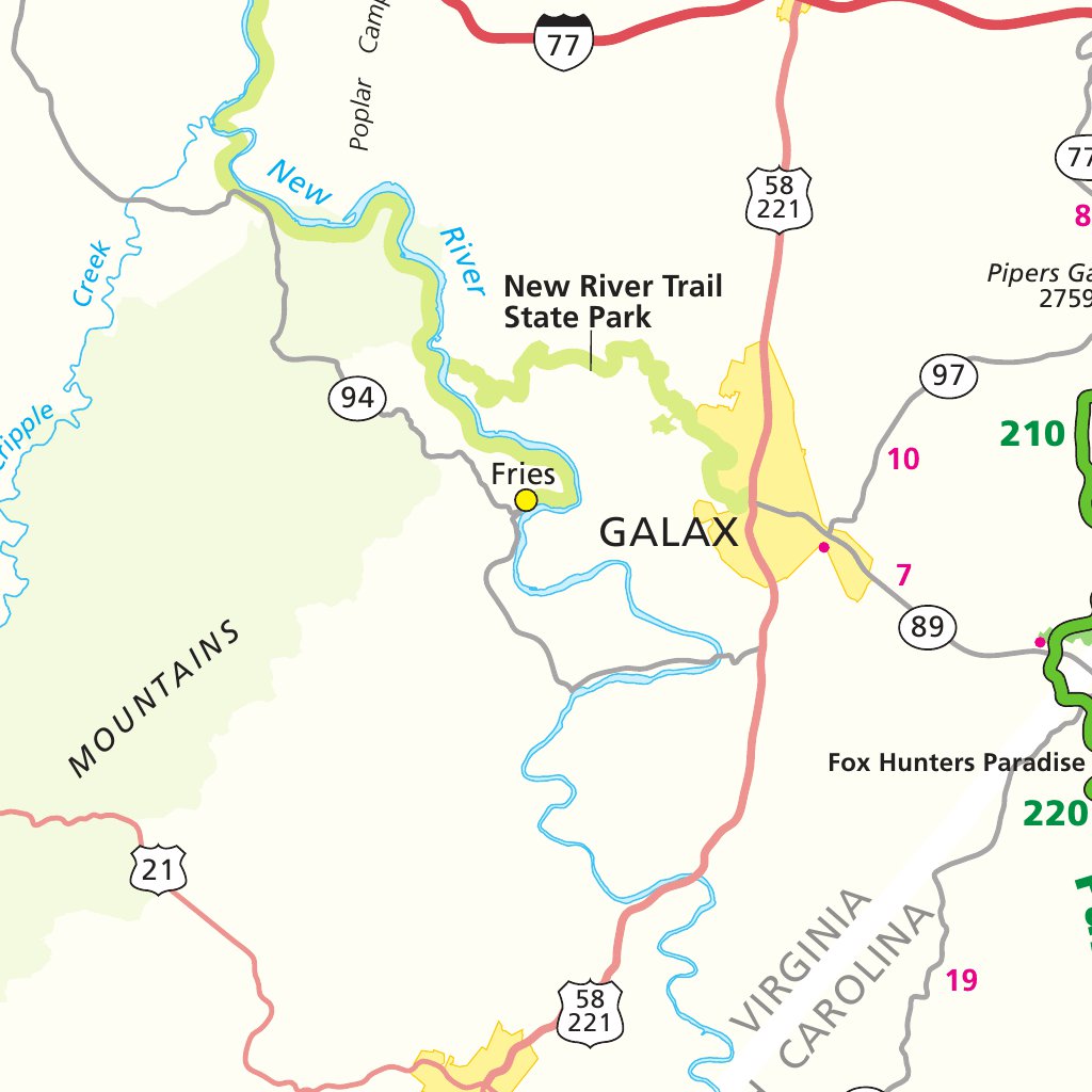 Blue Ridge Parkway Map by US National Park Service | Avenza Maps
