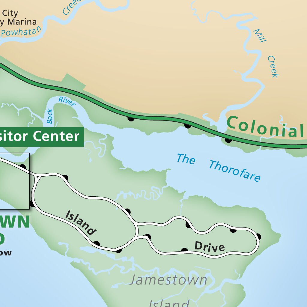 Colonial National Historical Park Map by US National Park Service