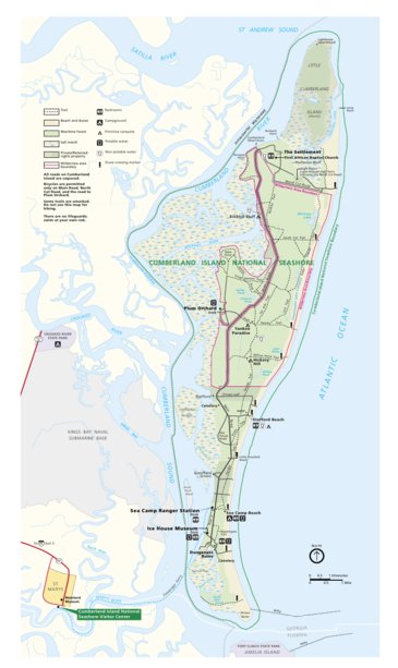 US National Park Service Cumberland Island National Seashore digital map