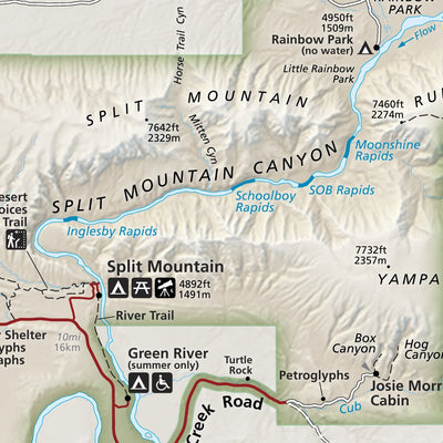 US National Park Service Dinosaur National Monument digital map