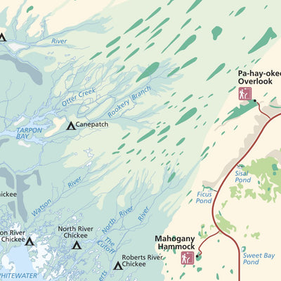 US National Park Service Everglades National Park digital map