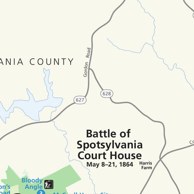 US National Park Service Fredericksburg and Spotsylvania National Military Park digital map