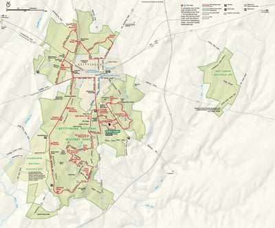 US National Park Service Gettysburg National Military Park digital map