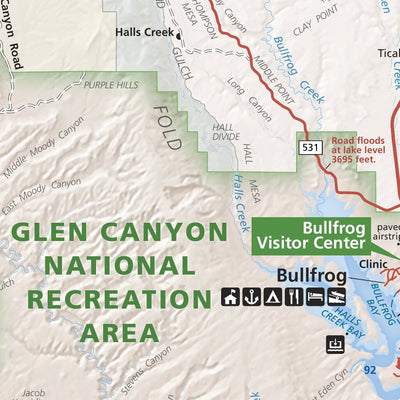 US National Park Service Glen Canyon National Recreation Area digital map
