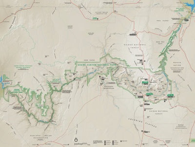 US National Park Service Grand Canyon National Park digital map