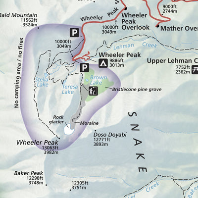 US National Park Service Great Basin National Park digital map