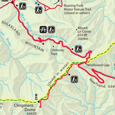 US National Park Service Great Smoky Mountains National Park digital map