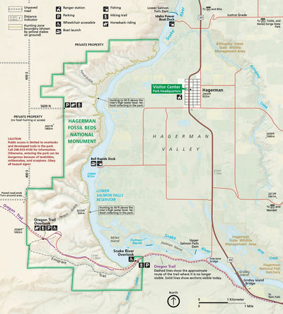 US National Park Service Hagerman Fossil Beds National Monument digital map