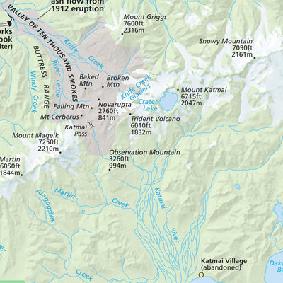 US National Park Service Katmai National Park and Preserve digital map