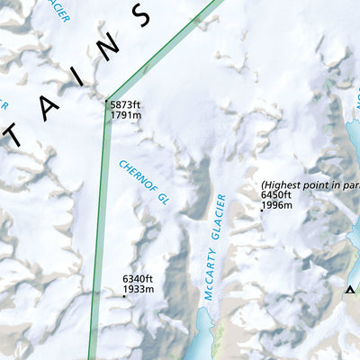 US National Park Service Kenai Fjords National Park digital map