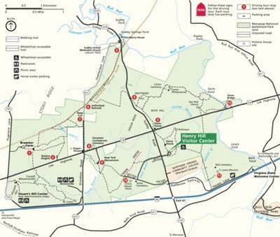 US National Park Service Manassas National Battlefield Park digital map