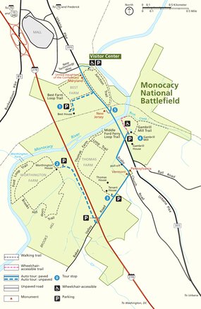 US National Park Service Monocacy National Battlefield digital map