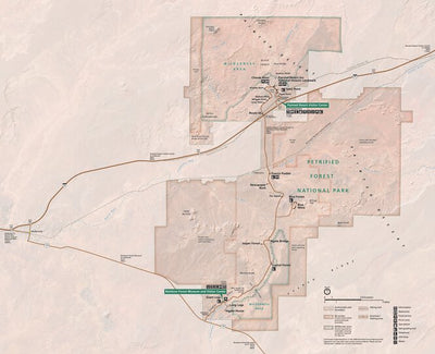 US National Park Service Petrified Forest National Park digital map