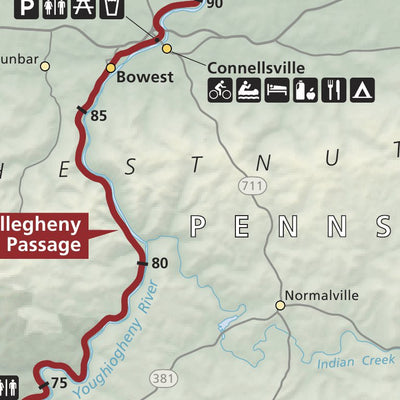 US National Park Service Potomac Heritage National Scenic Trail (Great Allegheny Passage) digital map