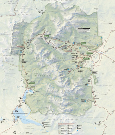 US National Park Service Rocky Mountain National Park digital map