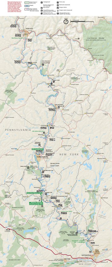 US National Park Service Upper Delaware Scenic and Recreational River digital map