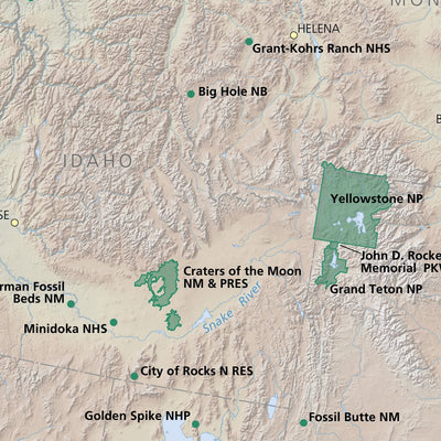 US National Park Service US National Park System digital map