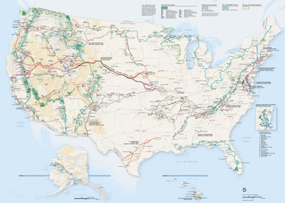 US National Park Service US National Trails System digital map