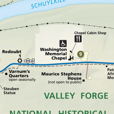 US National Park Service Valley Forge National Historical Park digital map