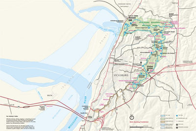 US National Park Service Vicksburg National Military Park digital map