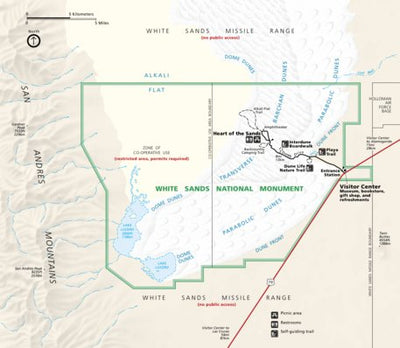 US National Park Service White Sands National Monument digital map