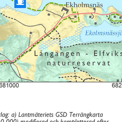 UtåGåKartor Vaxljusfabrikörens runda digital map