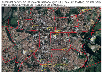 Vale Geomarketing App de Delivery e frete nos Supermercados de Pinda digital map