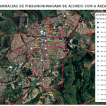 Vale Geomarketing Farmácias de acordo com a metragem Pindamonhangaba digital map
