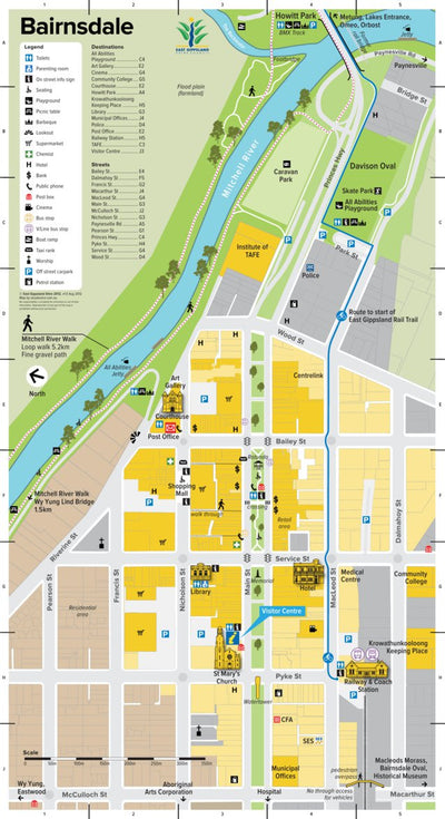 Visualvoice Bairnsdale Town Centre digital map