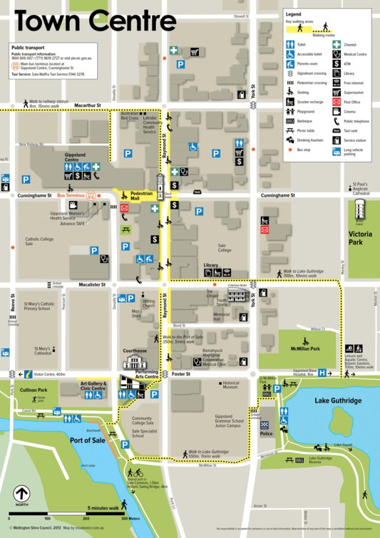 Sale Town Centre Map by Visualvoice | Avenza Maps