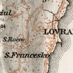 Waldin Abbazia (Opatija) and environs map, 1910 digital map