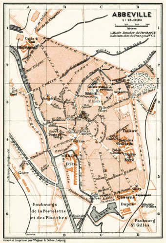 Waldin Abbeville city map, 1913 digital map