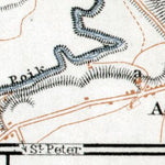 Waldin Adelsberg (Postojna, Postumia) Royal Grottoes. Divaca and the Škocjan Caves area map, 1910 digital map