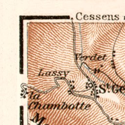 Waldin Aix-les-Bains town plan, 1902 digital map