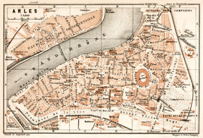 Waldin Arles city map, 1902 digital map