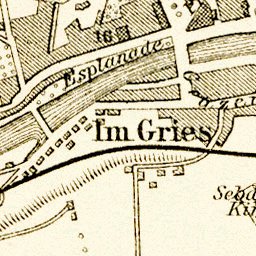 Waldin Bad Ischl (Ischl) town plan, 1906 digital map