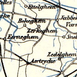 Waldin Belgian Coast map, 1908 digital map