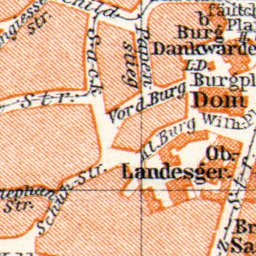 Waldin Braunschweig city map, 1906 digital map