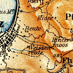 Waldin Bregenz environs, 1913 digital map